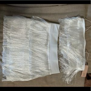 BRAND NEW NEVER WORN White Fringe Two Piece Set